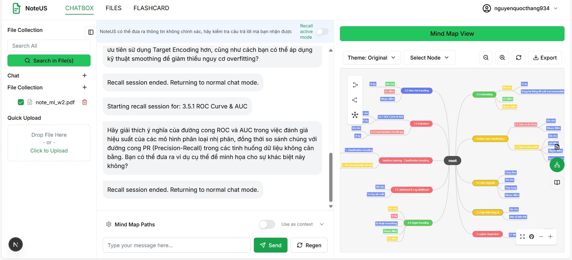 NoteUS Interface